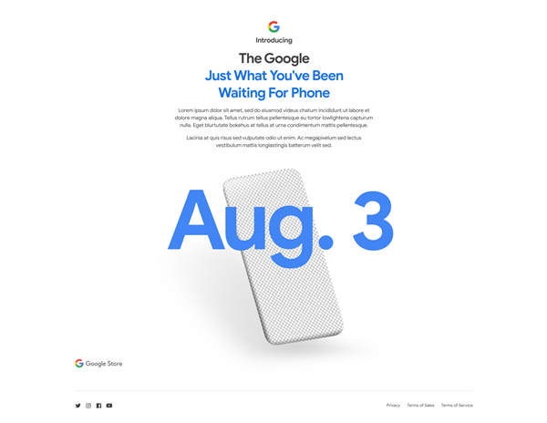 googlepixel4a發布時間:8月3日正式上市