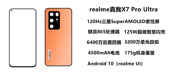 realme超大杯曝光:X7Pro Ultra機身重量175g?