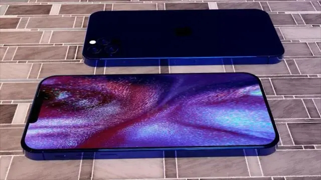 iPhone12Pro海軍藍概念圖偷跑,小劉海屏+后置四攝模組